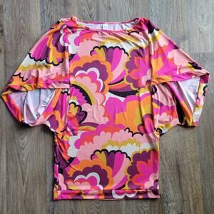 Trina Turk Fan Faire Swim Tunic Dress Size Large